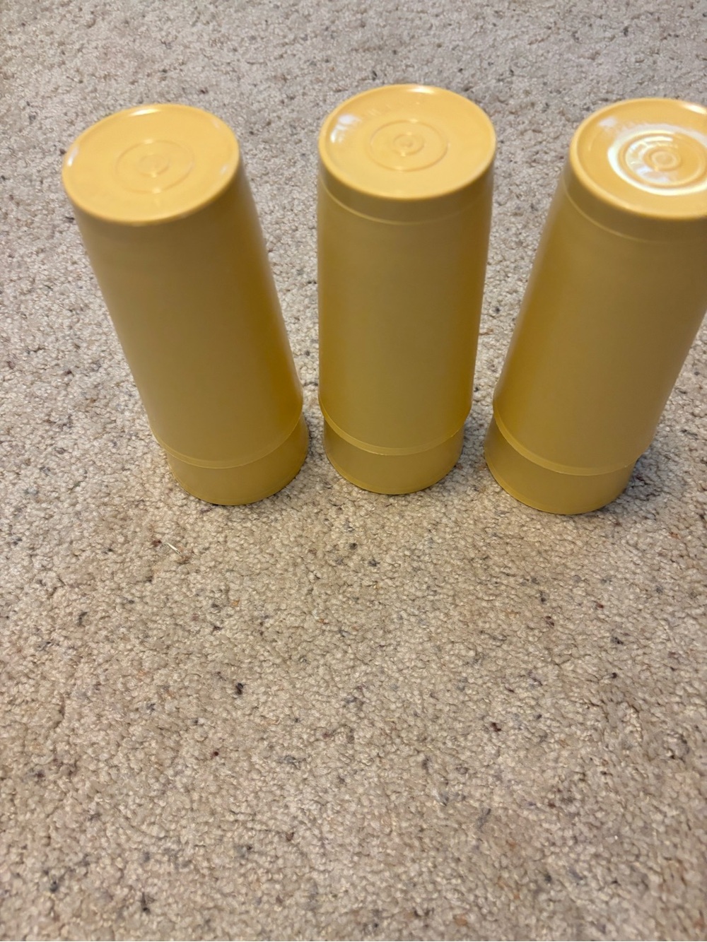 Tupperware Yellow Stackable Tumblers - Set of 3